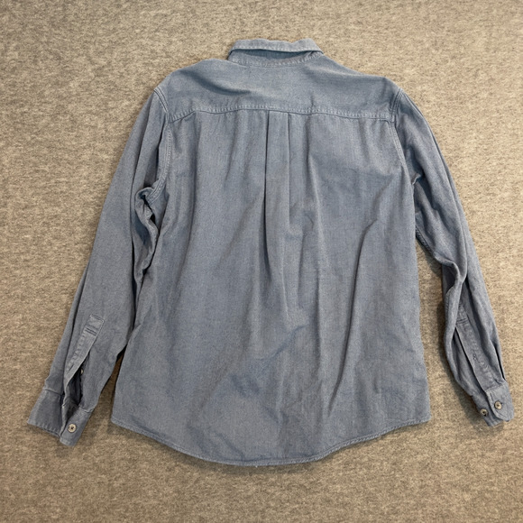 Eddie Bauer Mens Large Long Sleeve Button Down Shirt Gray Cotton - Picture 2 of 13